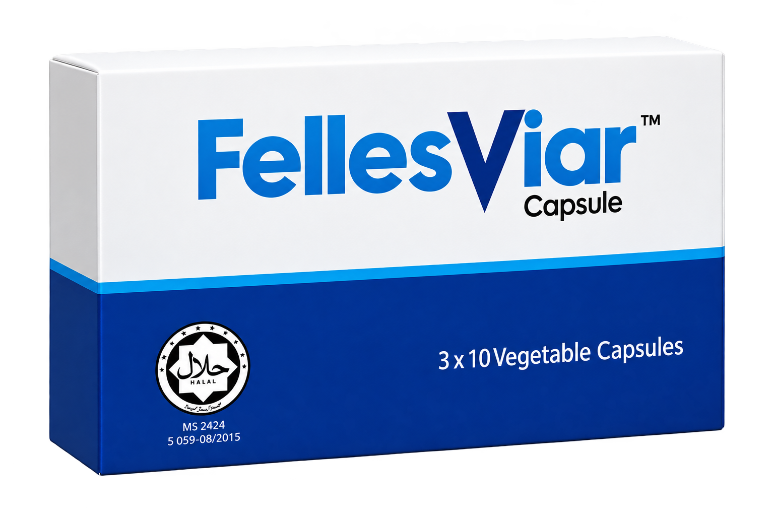 FellesViar Capsule product box — 3 x 10 vegetable capsules